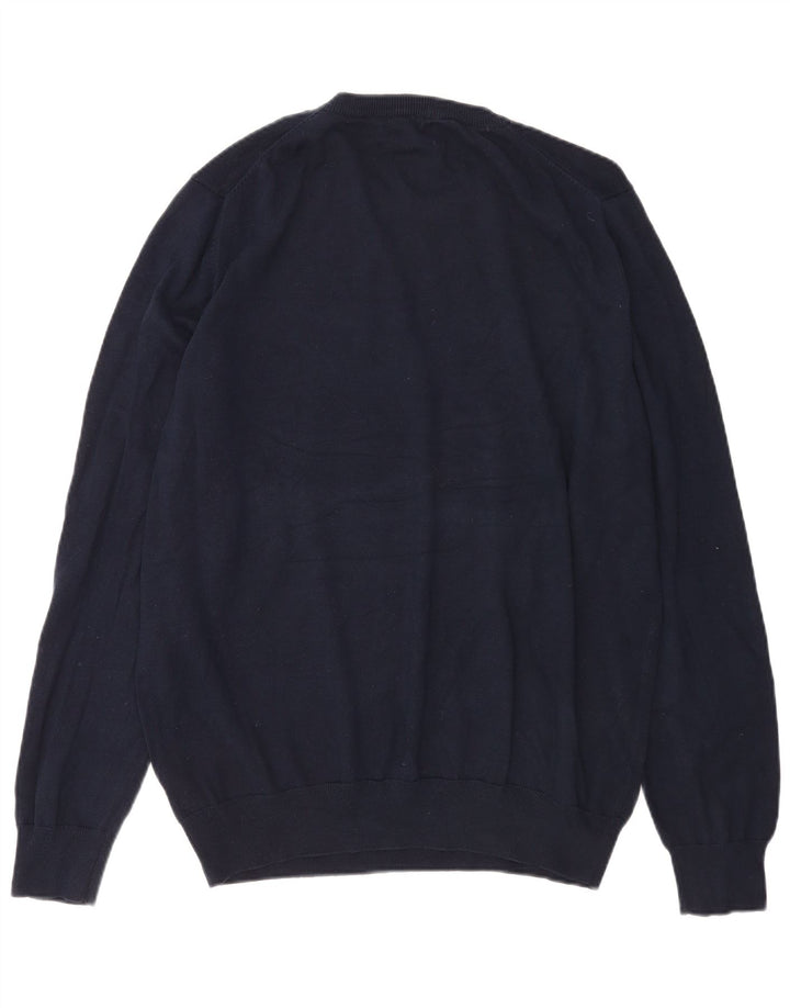 Marks & Spencer Herre sweater med rund hals XL marineblå bomuld