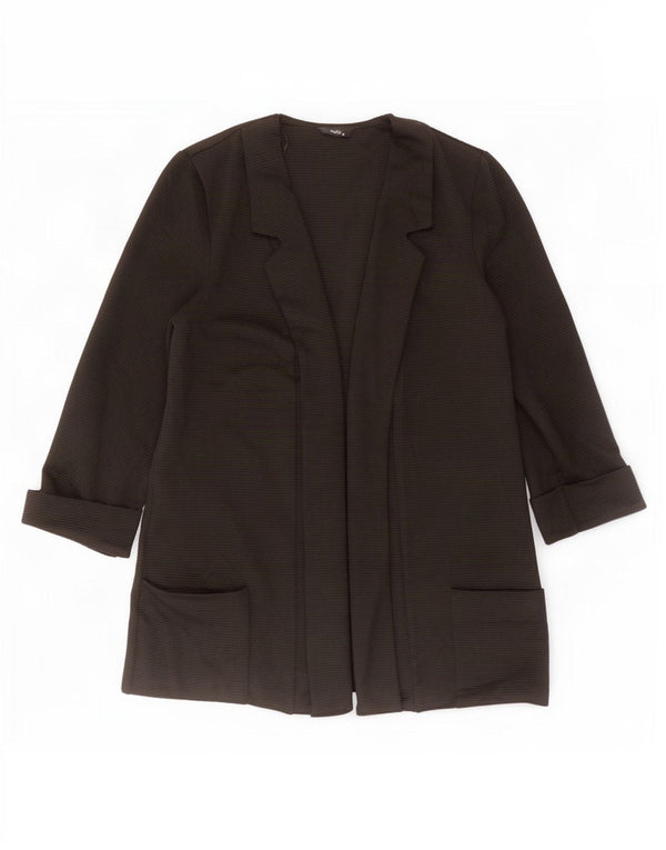 M&Co Womens 3/4 Sleeve Cardigan Top UK 14 Medium Black Polyester