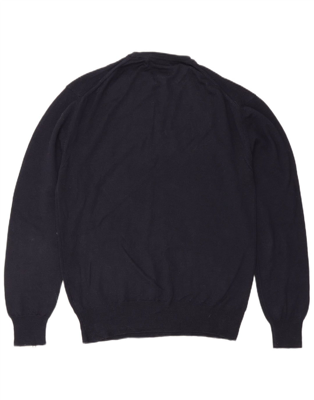 Ungaro Herre Crew Neck Jumper Sweater IT 48 Small Navy Blue Wool