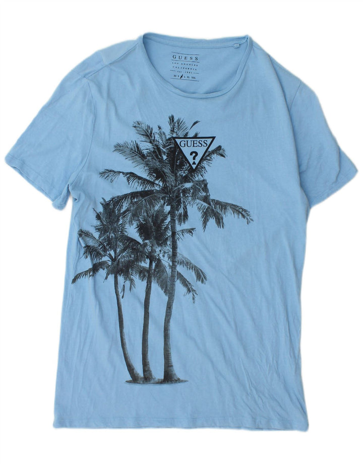 Guess Grafisk T-shirt til mænd mellemblå