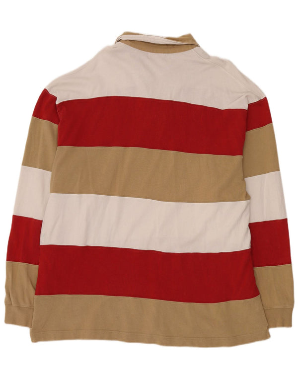 Kappa Langærmet Rugby Polo Shirt til mænd 2XL Flerfarvet stribet bomuld