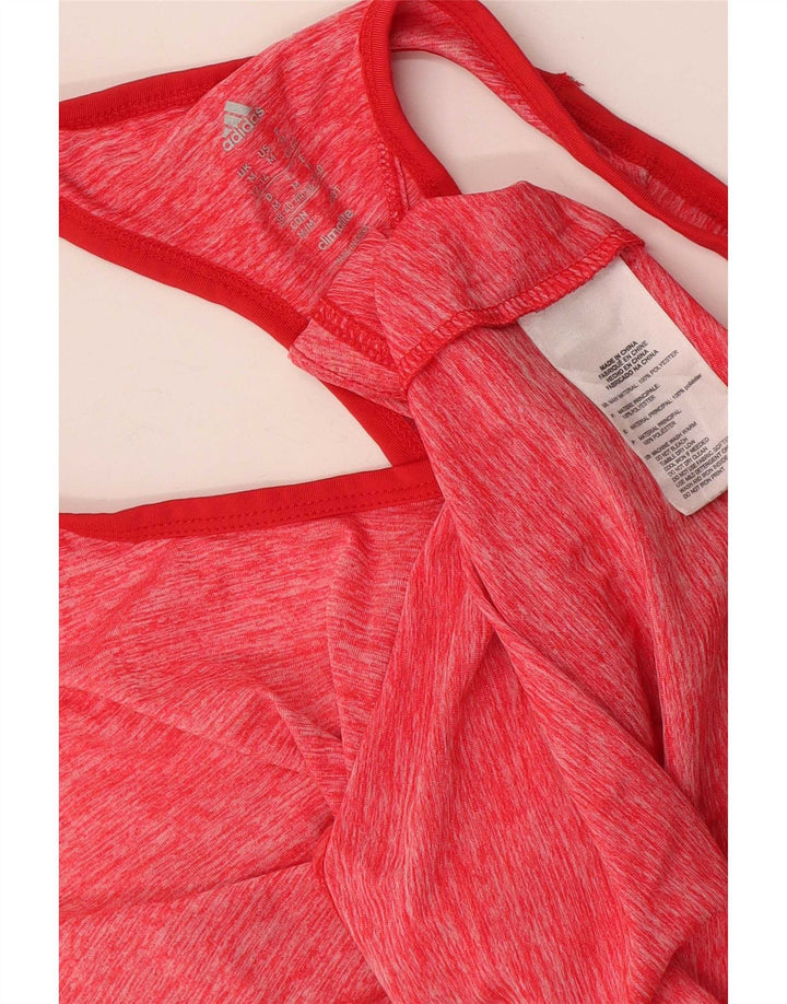 Adidas Dame Climalite Vest Top UK 12/14 Medium Pink Flecked Polyester