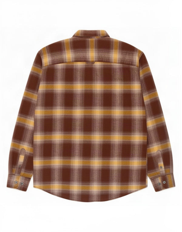 Jack & Jones herre flannelskjorte medium brun ternet bomuld