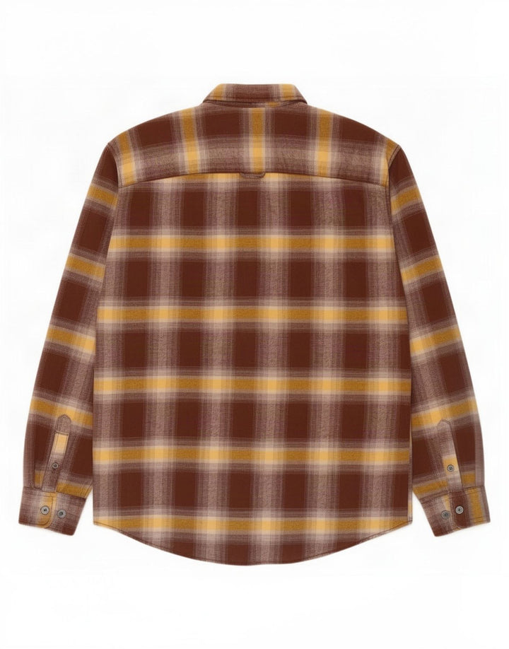 Jack & Jones herre flannelskjorte medium brun ternet bomuld