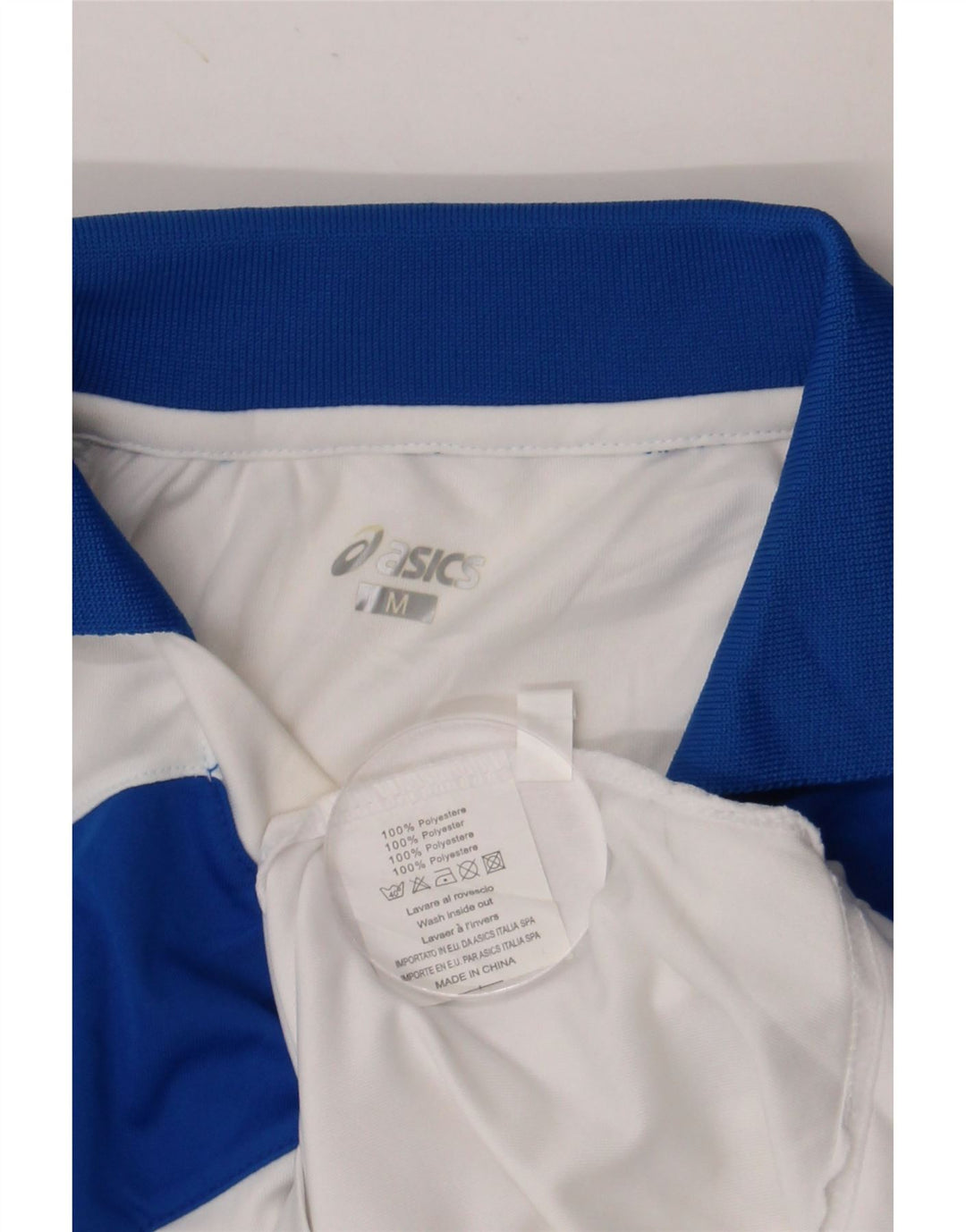 ASICS Poloshirt til mænd Medium White Colourblock Polyester