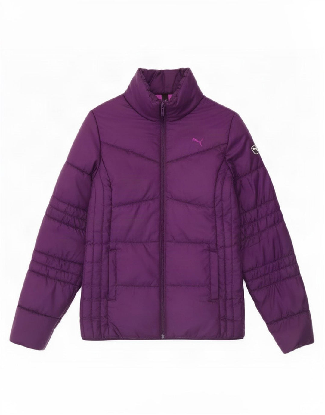 Puma polstret jakke til kvinder UK 14 Stor lilla polyester