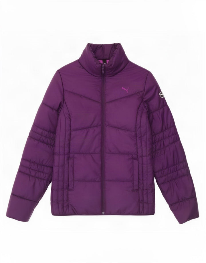 Puma polstret jakke til kvinder UK 14 Stor lilla polyester