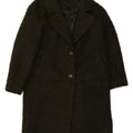 Marks & Spencer Dame Loose Fit Overfrakke UK 12 Medium Green Polyester