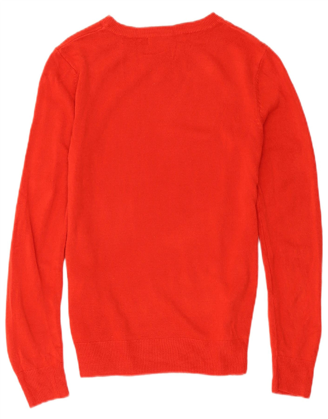 Marks & Spencer Dame Boat Neck Jumper Sweater UK 8 Small Red Acryl