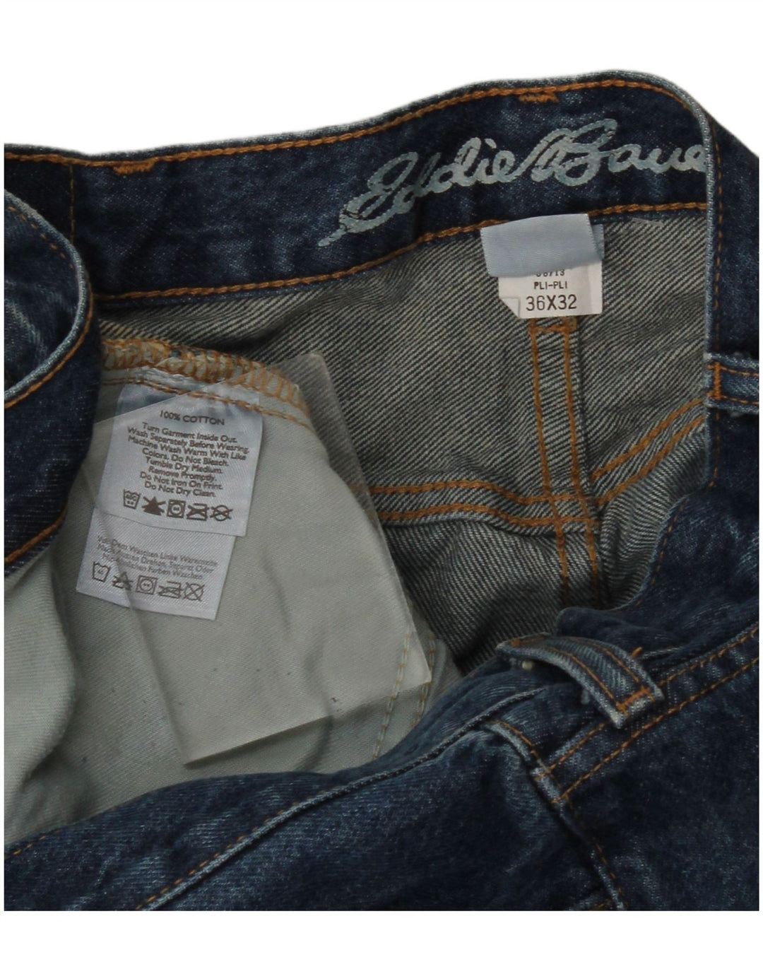 Eddie Bauer lige jeans til kvinder W36 L32 blå bomuld