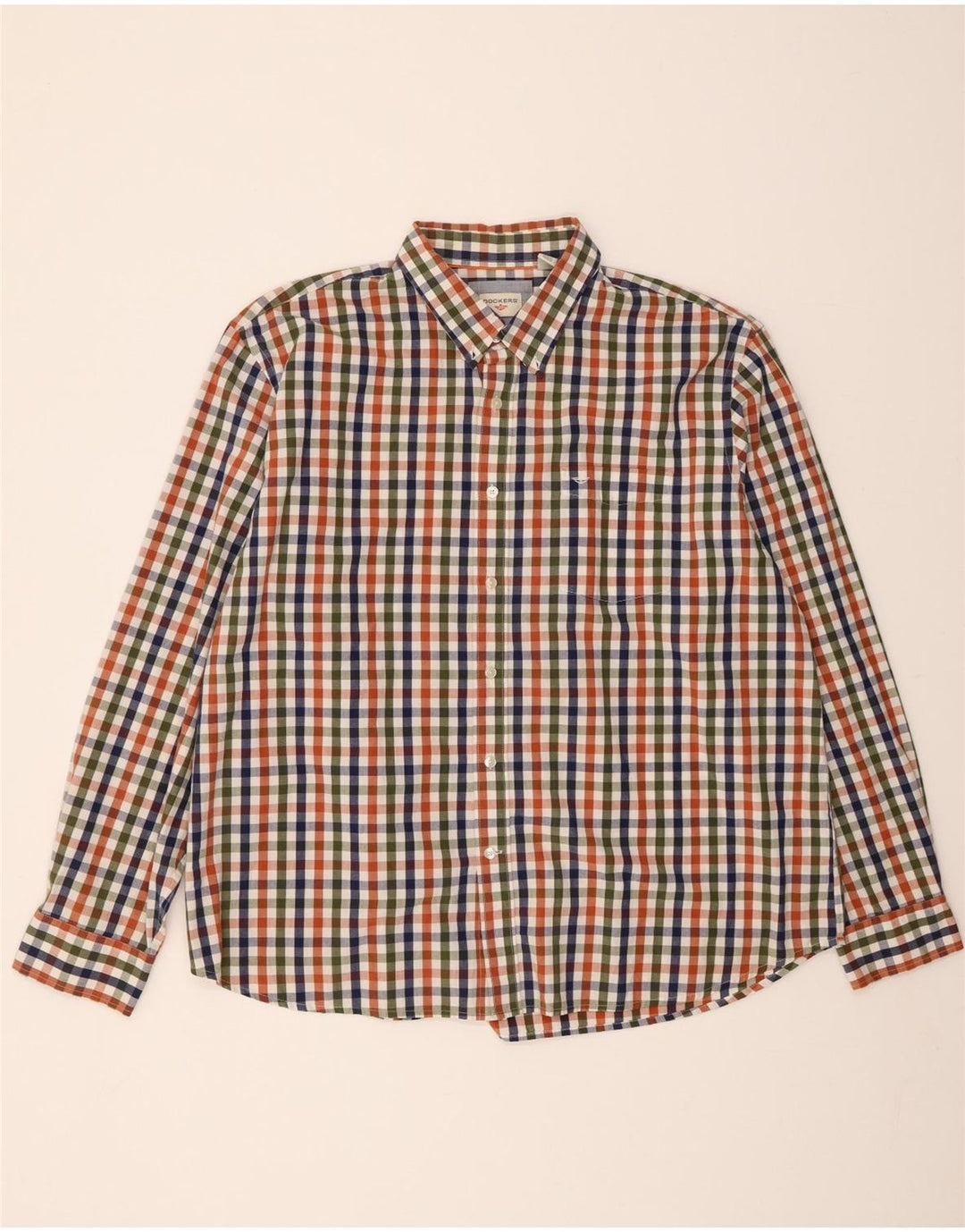 DOCKERS Mens Shirt 2XL Multicoloured Check Cotton Vintage Dockers and Second-Hand Dockers from Messina Hembry 