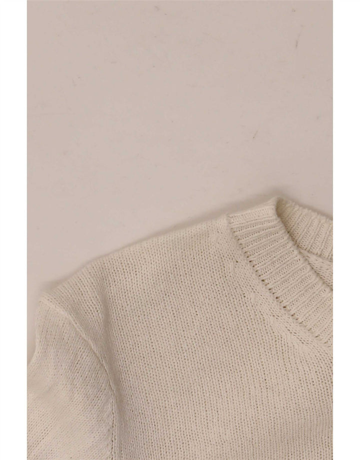 Zara Dame Crop Top Langærmet UK 6 XS Hvid