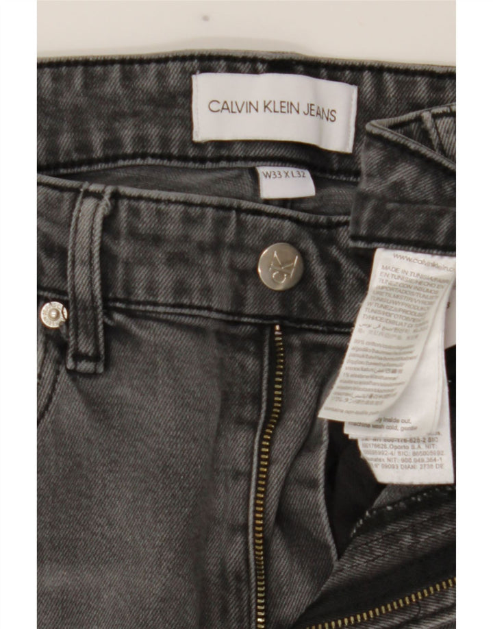 Calvin Klein Herre Slim Jeans W33 L32 Grå Bomuld