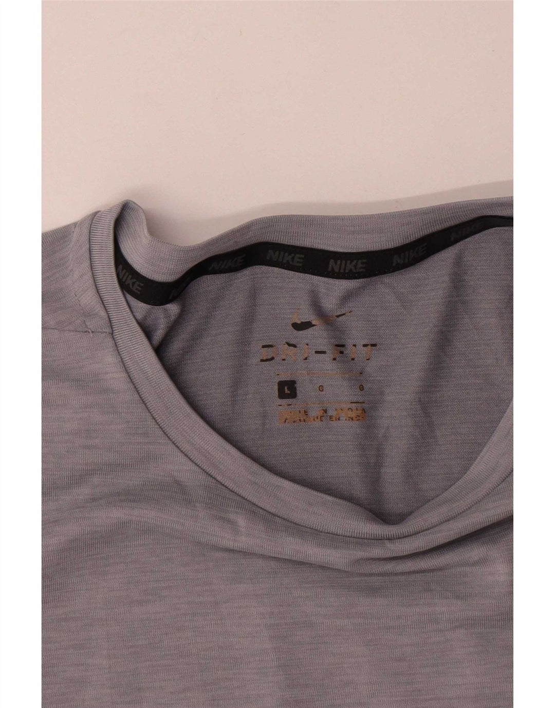 Nike Herre Dri Fit T-Shirt Top Stor Grå Polyester