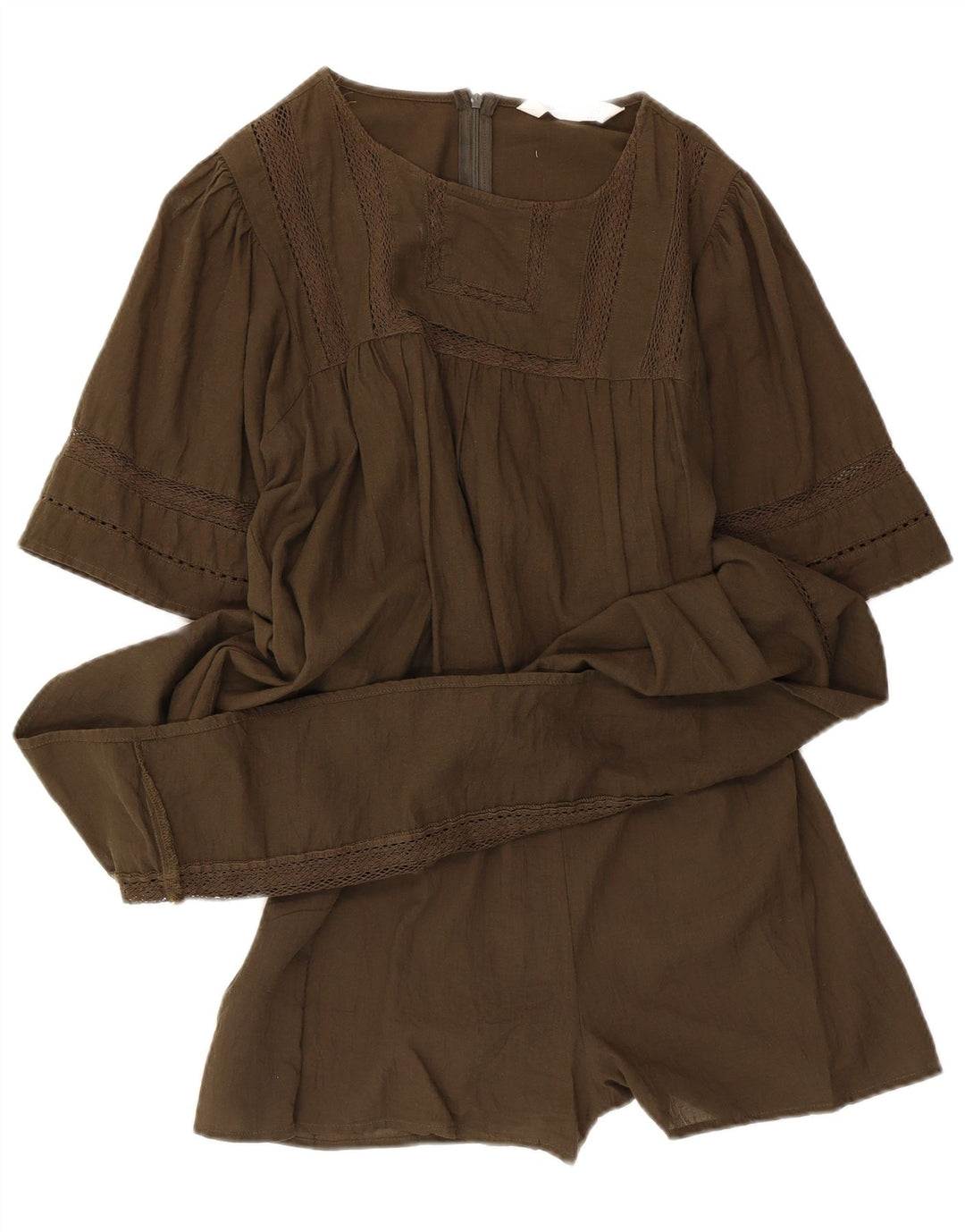 Zara Dame Playsuit UK 14 Medium Khaki