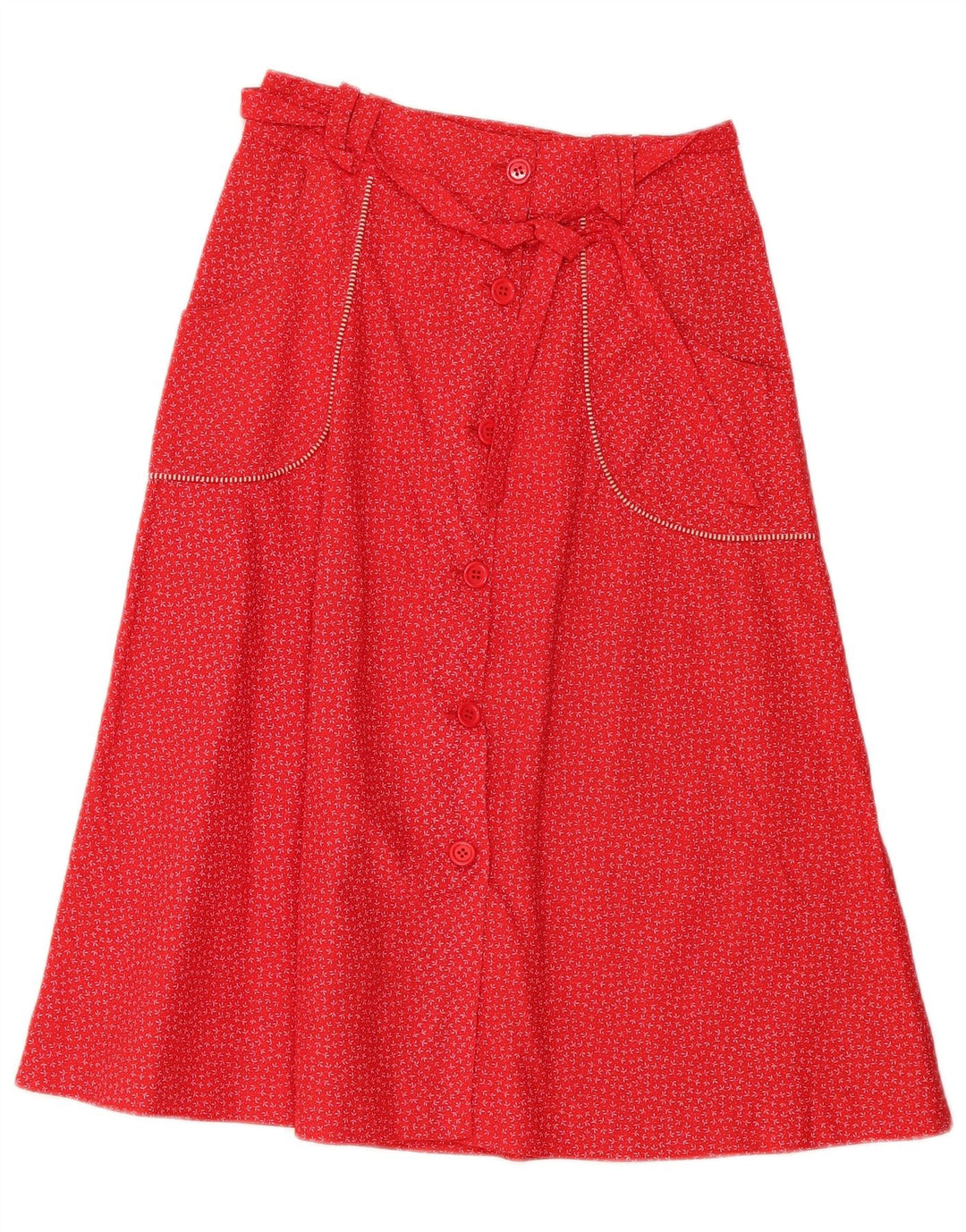 Vintage Dame A-Line nederdel IT 42 Medium W28 Red Floral