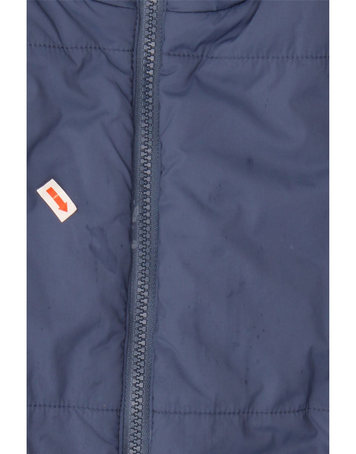 Lands End Herre Petite Polstret Gilet UK 38 Medium Navy Blue Nylon