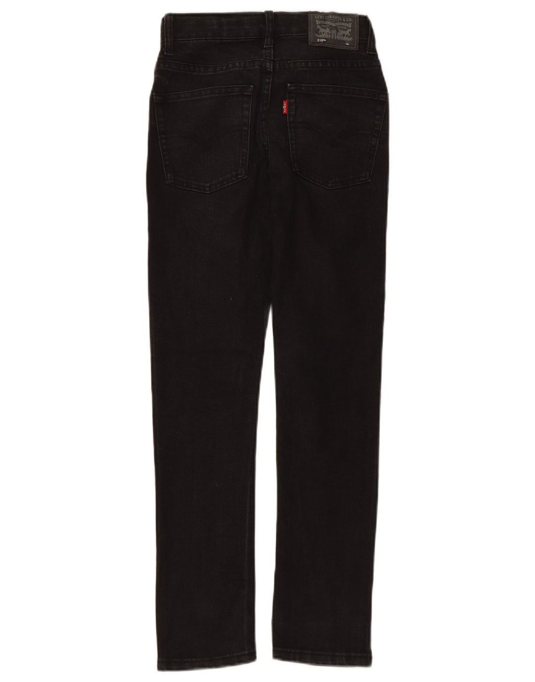 LEVI'S Girls 510 Skinny Jeans 9-10 år W24 L26 sort bomuld
