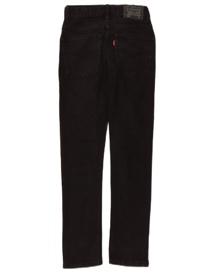 LEVI'S Girls 510 Skinny Jeans 9-10 år W24 L26 sort bomuld