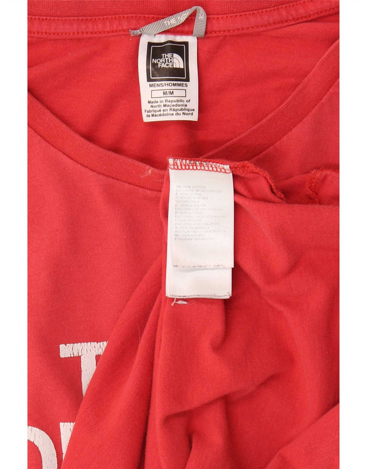 The North Face Herre grafisk T-shirt Top Medium Rød Bomuld