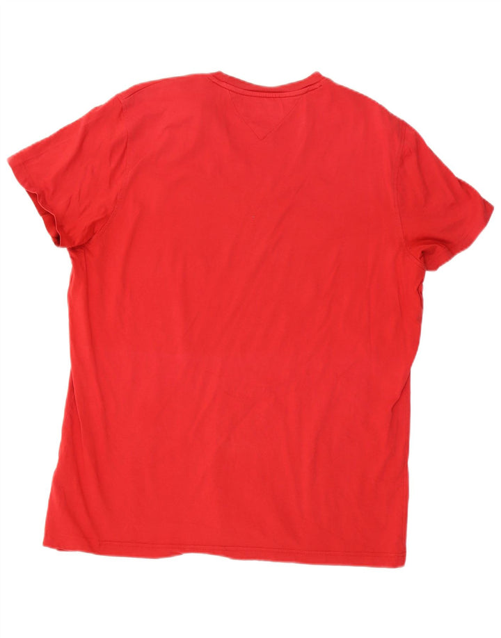 Tommy Hilfiger Dame T-Shirt Top 2XL Rød Bomuld