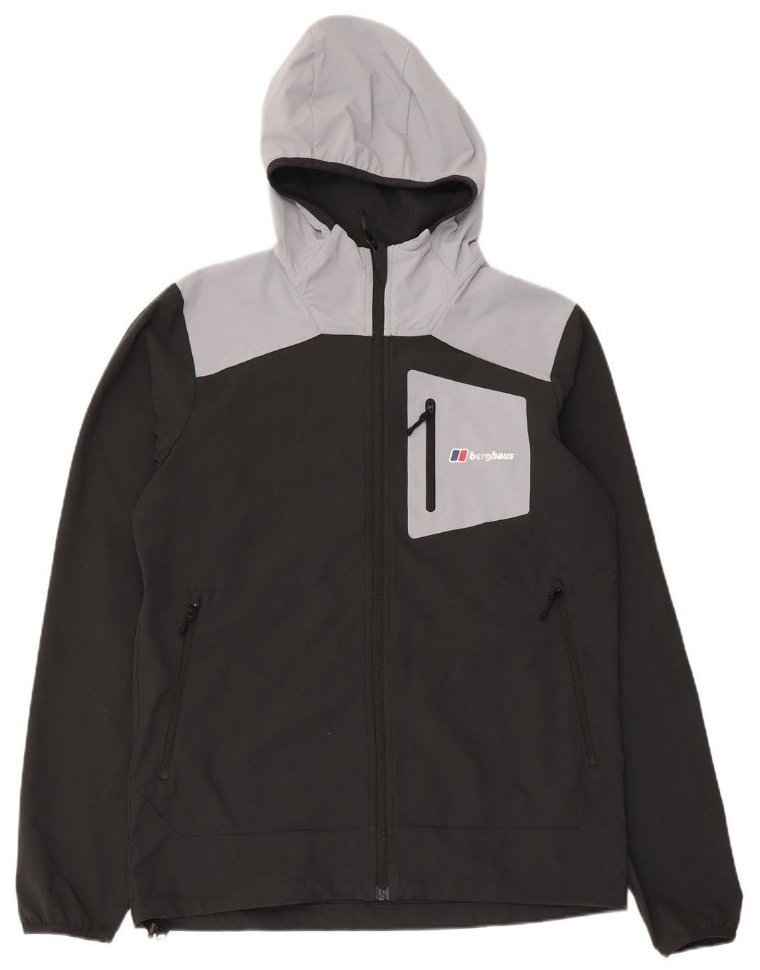 Berghaus Regnjakke med hætte til mænd Lille sort Colourblock Polyester