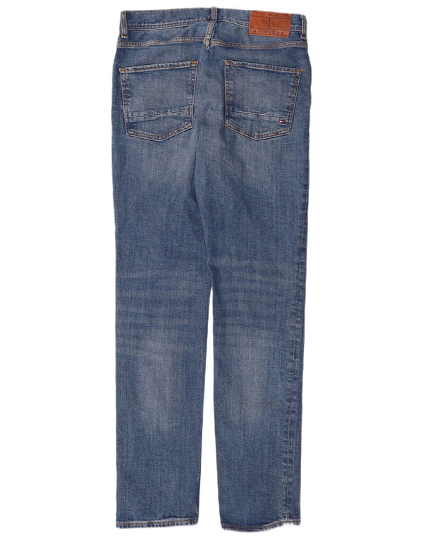 TOMMY HILFIGER Herre Denton Straight Jeans W30 L32 Blå Bomuld