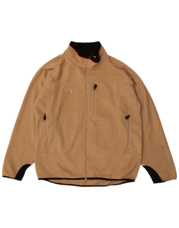 Fila Herre Fleecejakke UK 44 2XL Beige Colourblock