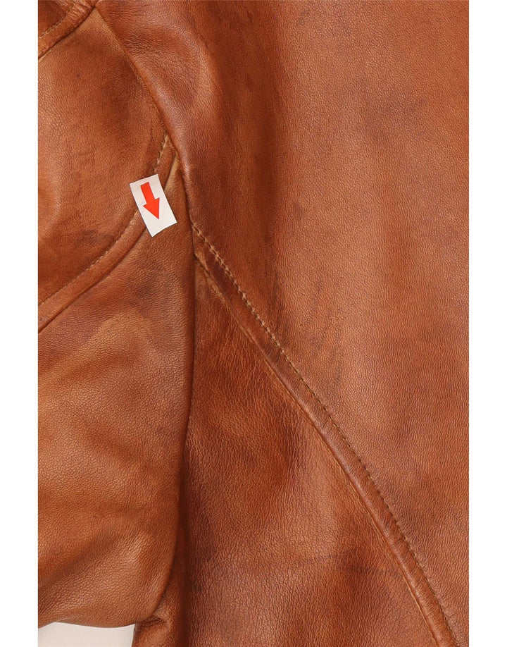 Trapper Herre Læderjakke IT 56 3XL Brun Læder