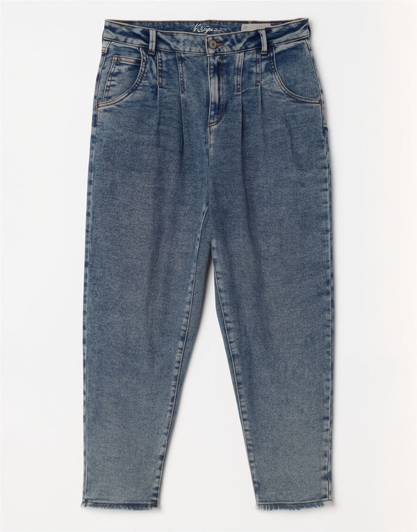 Vintage Dame Mom High Rise Tapered Jeans UK 12 Medium W30 L27 Blue
