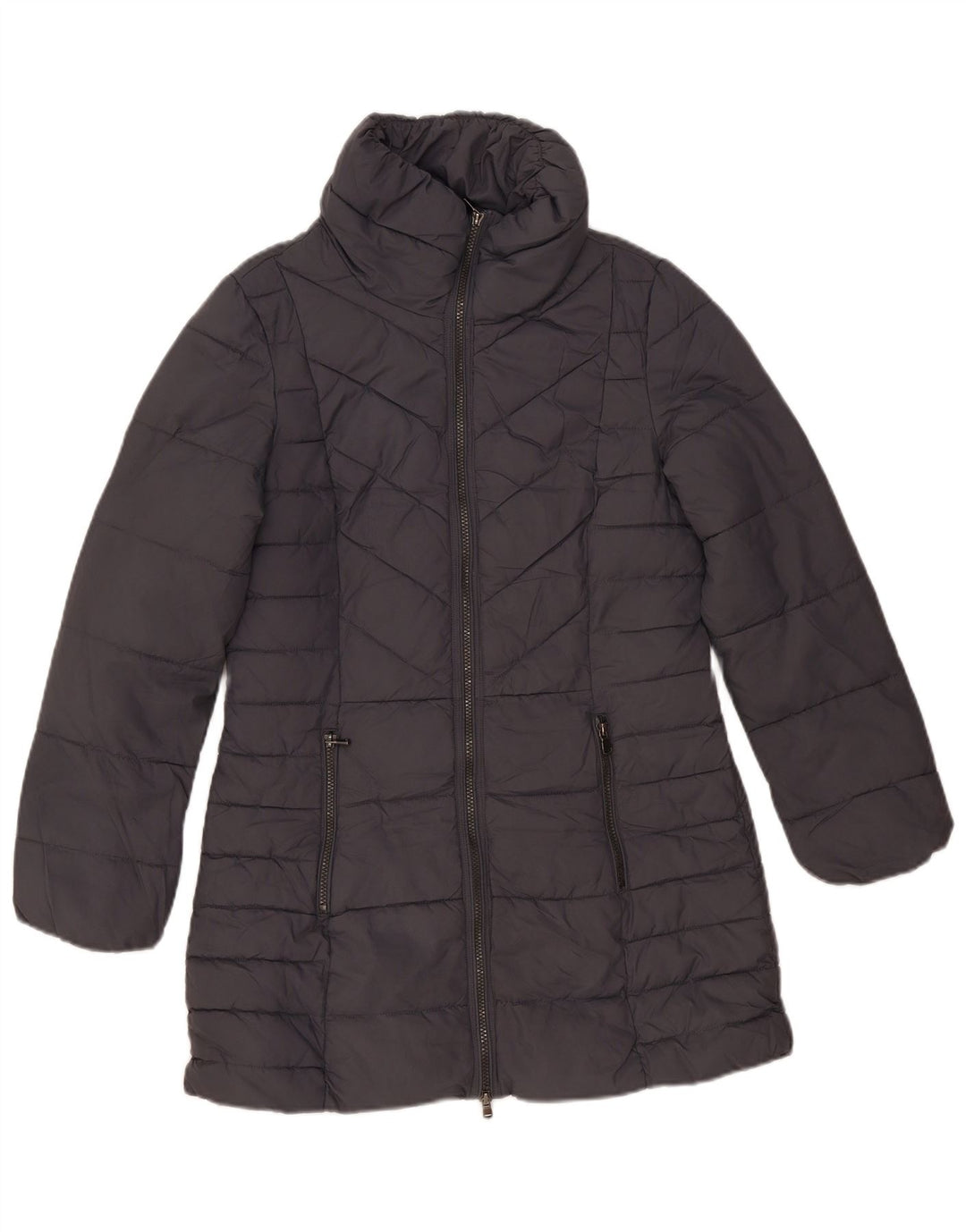 Marks & Spencer Dame Polstret Frakke UK 10 Small Grå Polyester