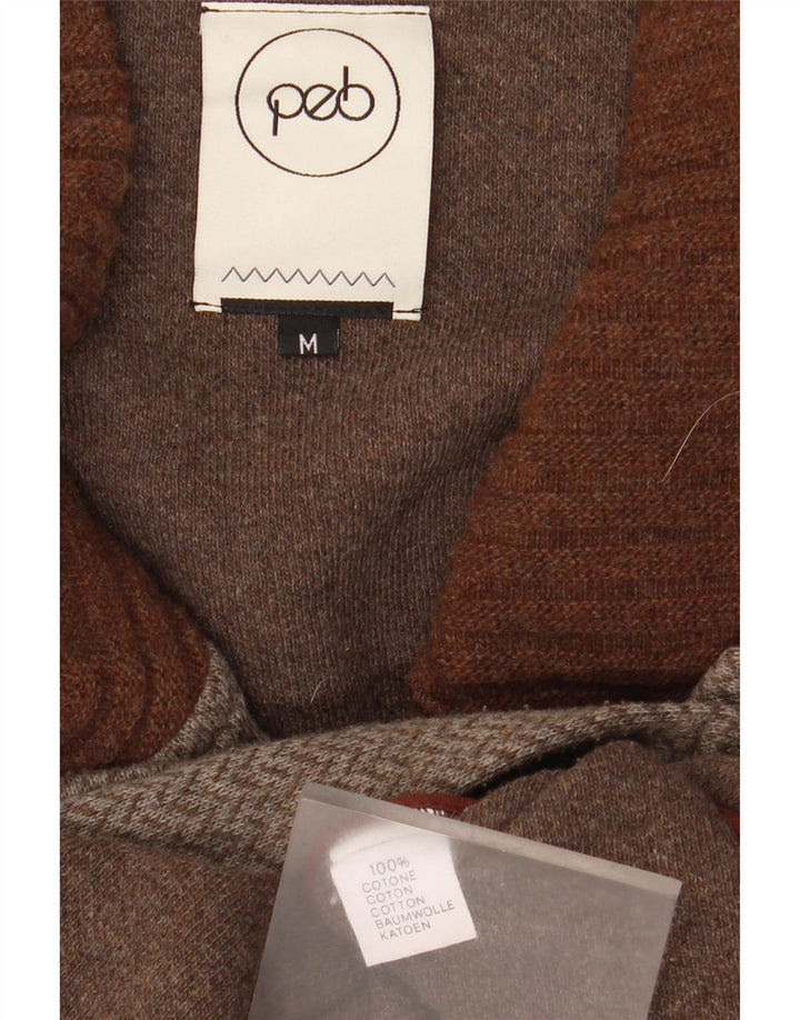Vintage herre cardigan sweater mellemgrå Chevron bomuld