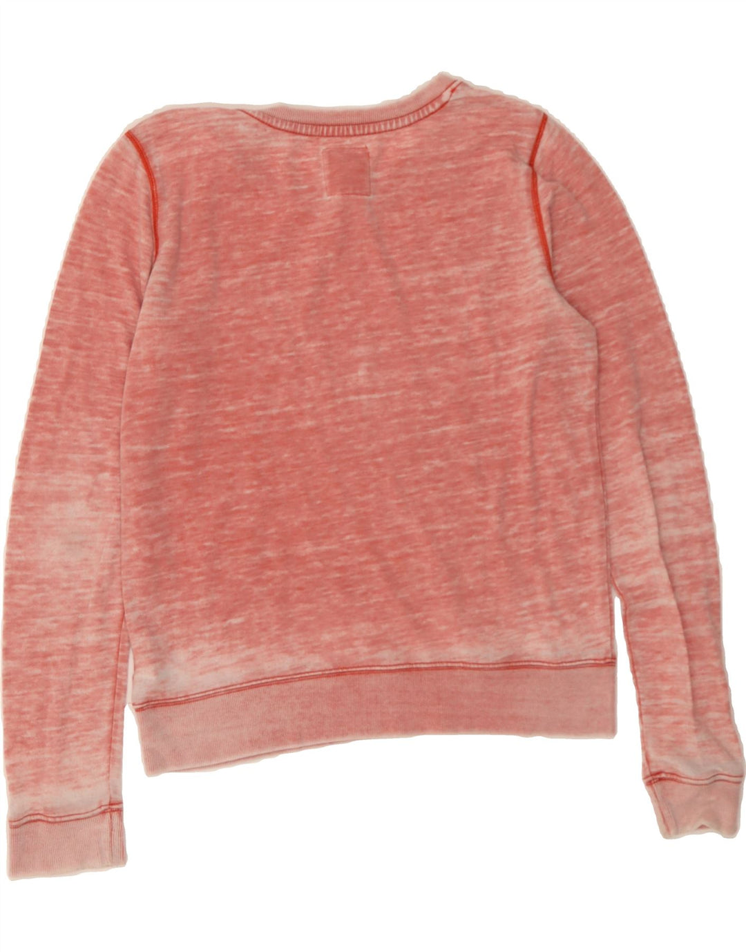 LEVI'S Womens Crop Graphic Sweatshirt Jumper UK 10 Small Red Flecked Vintage Levi's and Second-Hand Levi's from Messina Hembry 