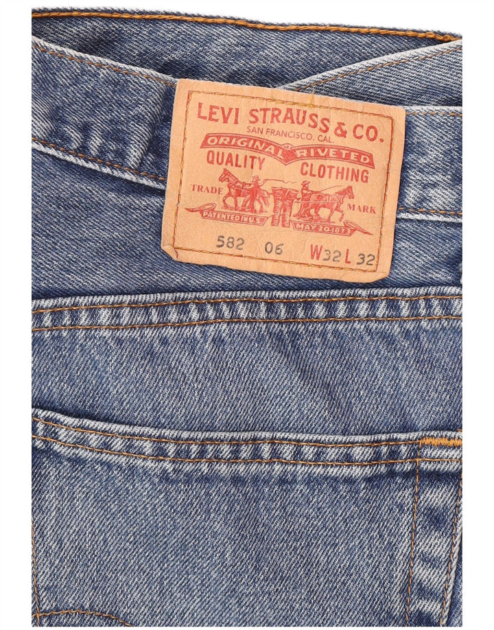 Levi's Herre 582 Straight Jeans W32 L28 Blå Bomuld