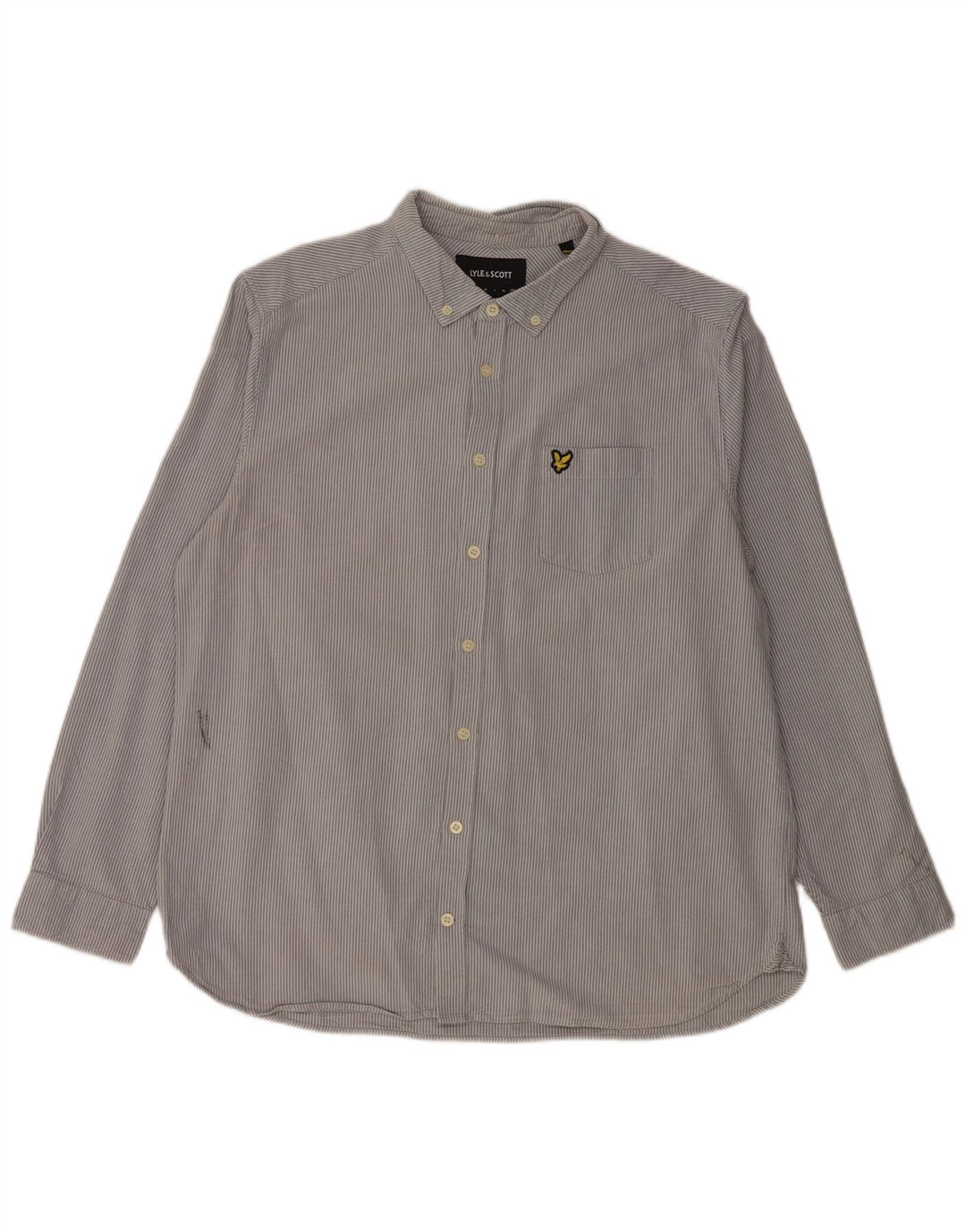 LYLE & SCOTT Herreskjorte 2XL Blå nålestribet bomuld