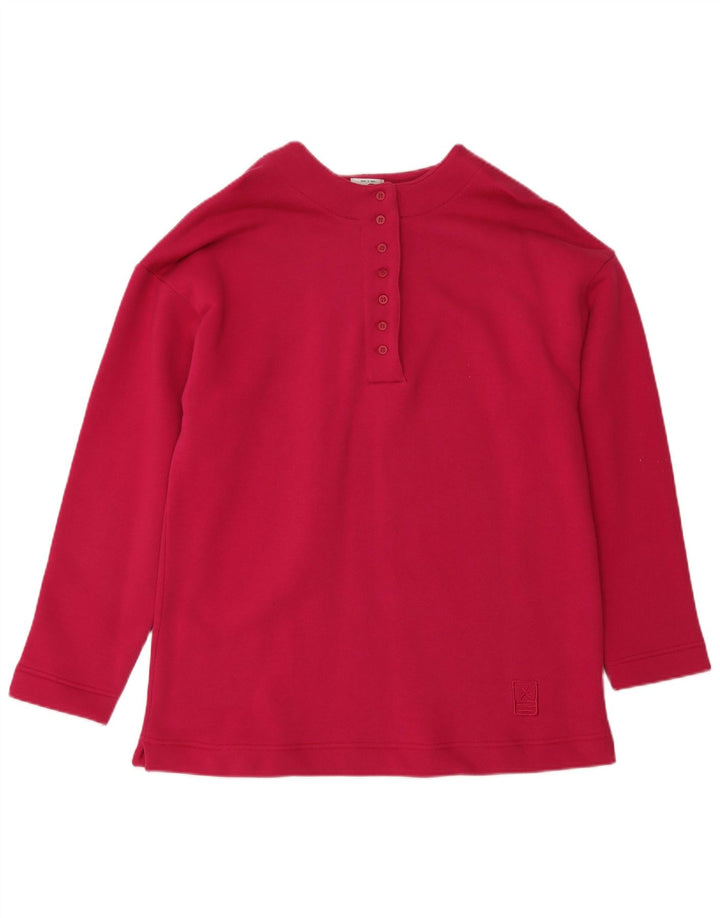 Benetton Dame Sweatshirt Jumper UK 14 Medium Pink