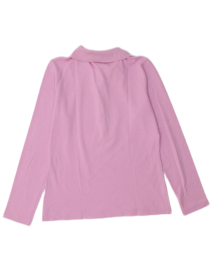 Lacoste langærmet poloshirt til kvinder størrelse 40 Medium Pink Bomuld