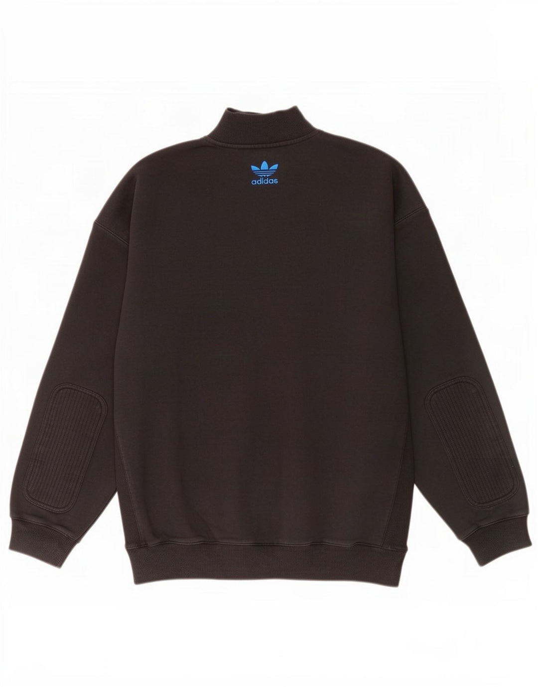 Adidas Sweatshirt med lynlås til mænd, stor sort bomuld