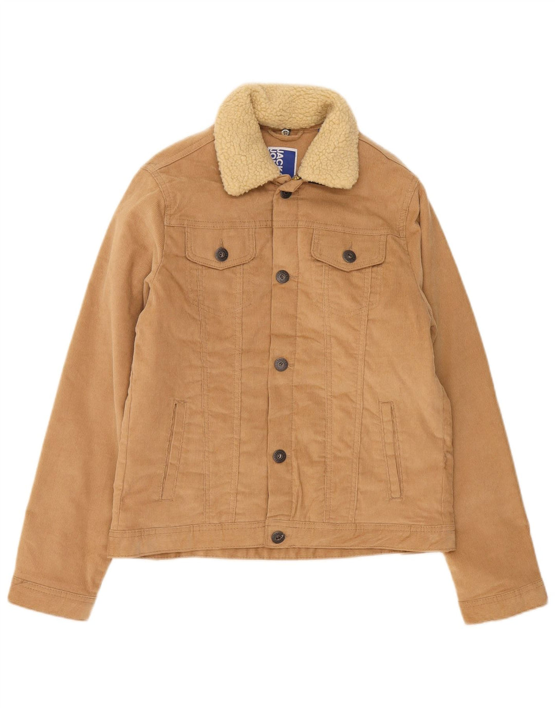 Jack & Jones Boys Corduroy-jakke 13-14 år Beige Bomuld