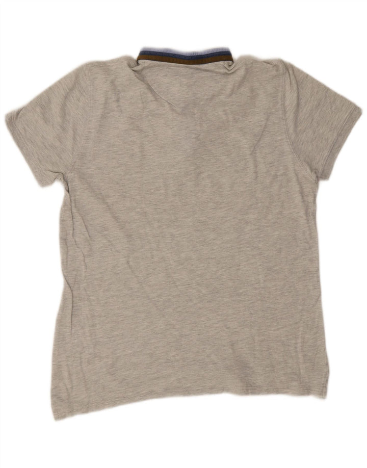 Massimo Dutti Herre Polo Shirt Stor Grå Stribet