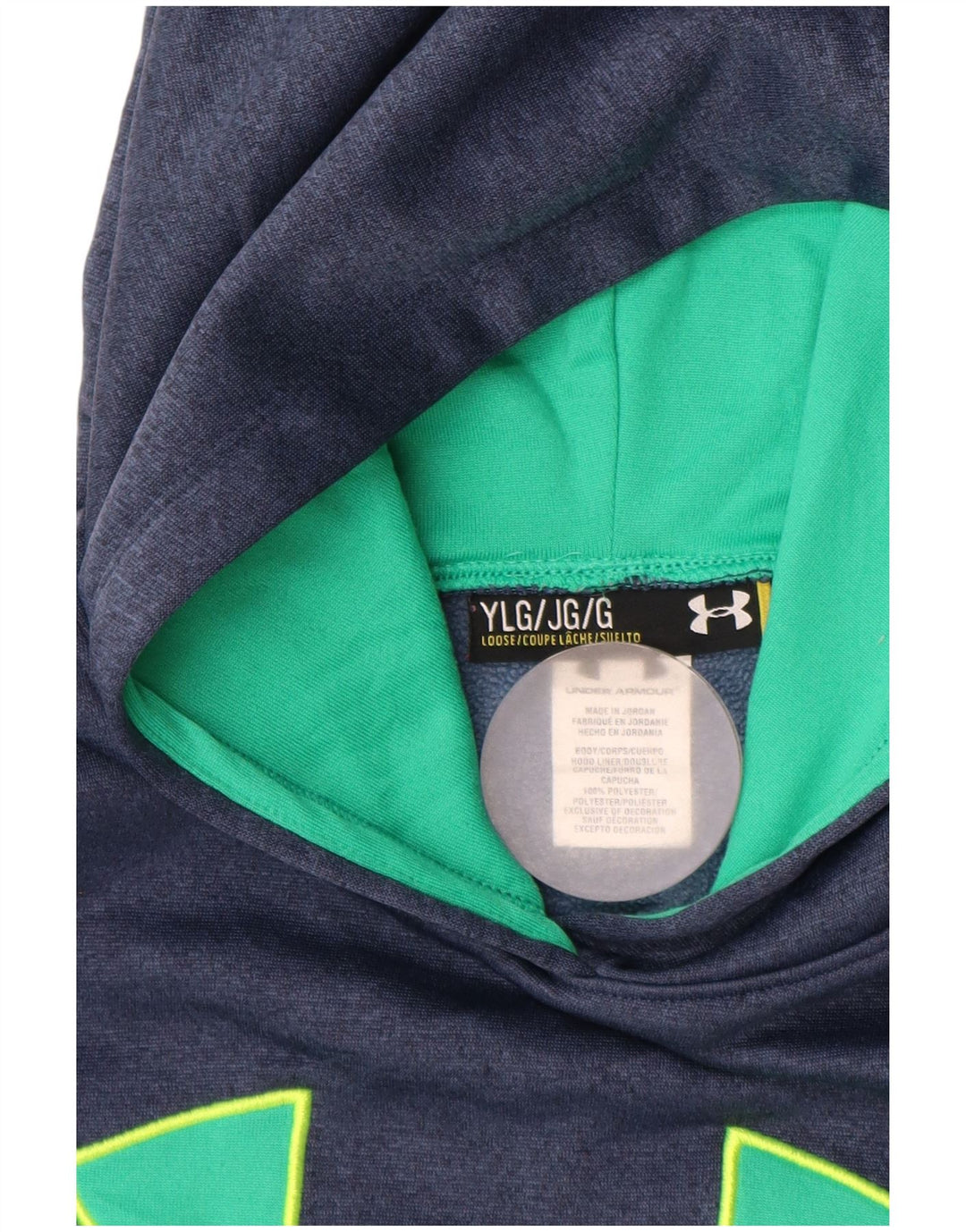 UNDER ARMOUR Løs hættetrøje til piger 11-12 år Large Navyblå