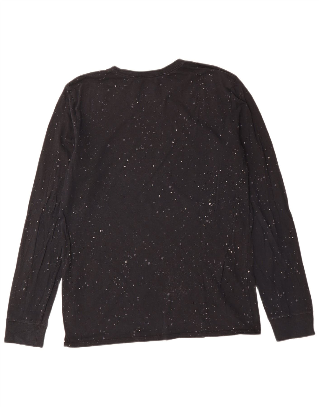 Nike Herre Athletic Cut Grafisk Top Langærmet Medium Sort Flecked Bomuld