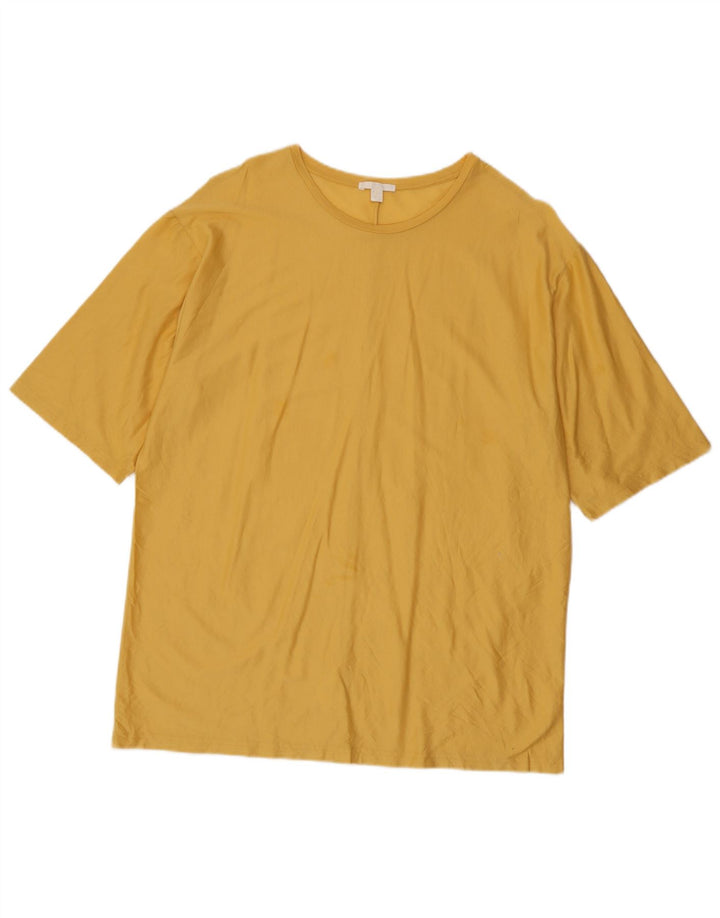 Cos Herre T-Shirt Top Stor Gul Bomuld