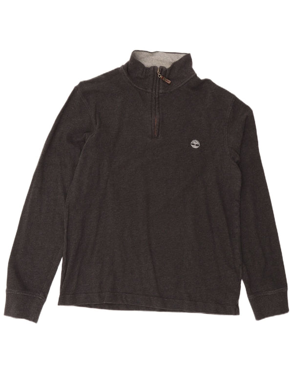 Timberland Mens Earthkeepers Zip Neck Jumper Sweater Medium Grey