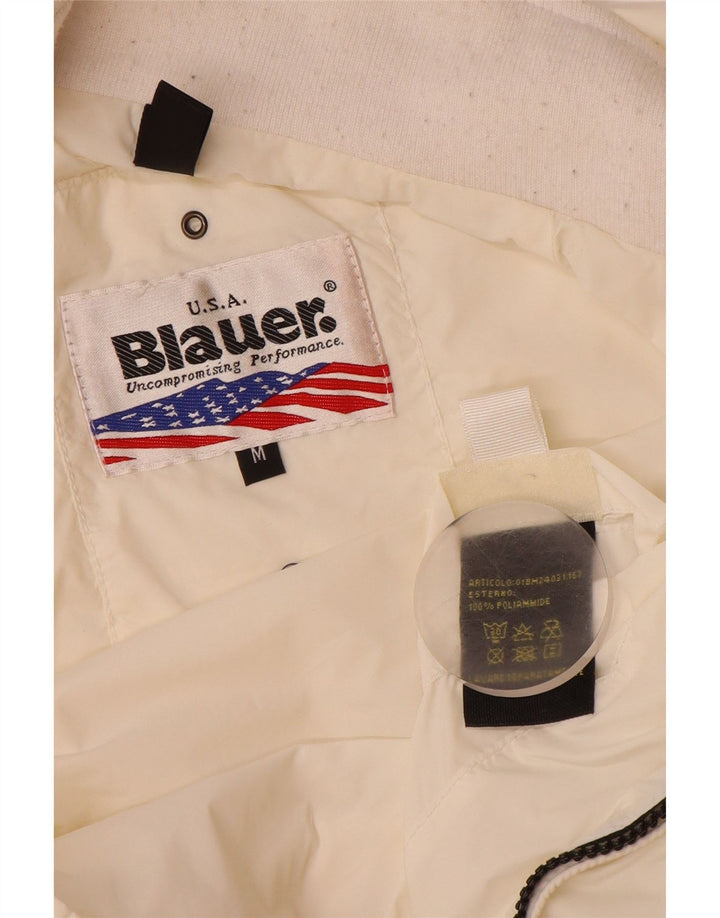 BLAUER Bomberjakke til kvinder UK 14 Medium Hvid Polyamid