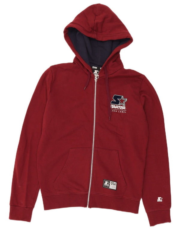 Starter Herre grafisk hættetrøje sweater Medium Bourgogne bomuld