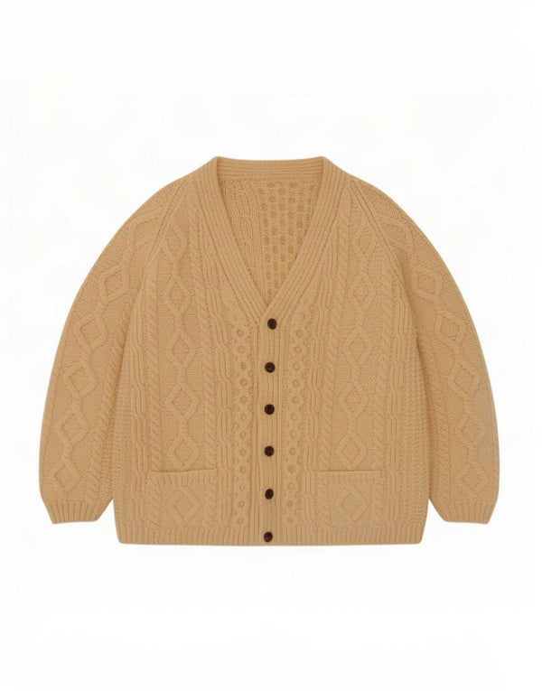 Vintage herre cardigan sweater Medium Beige