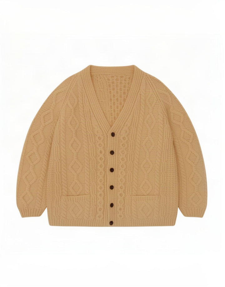 Vintage herre cardigan sweater Medium Beige