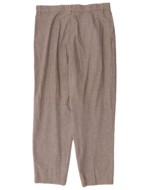 LEE Womens Pegged Chino Trousers US 18 2XL W36 L28 Brown Houndstooth