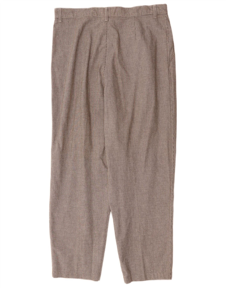 LEE Pegged Chino-bukser til kvinder US 18 2XL W36 L28 Brown Houndstooth